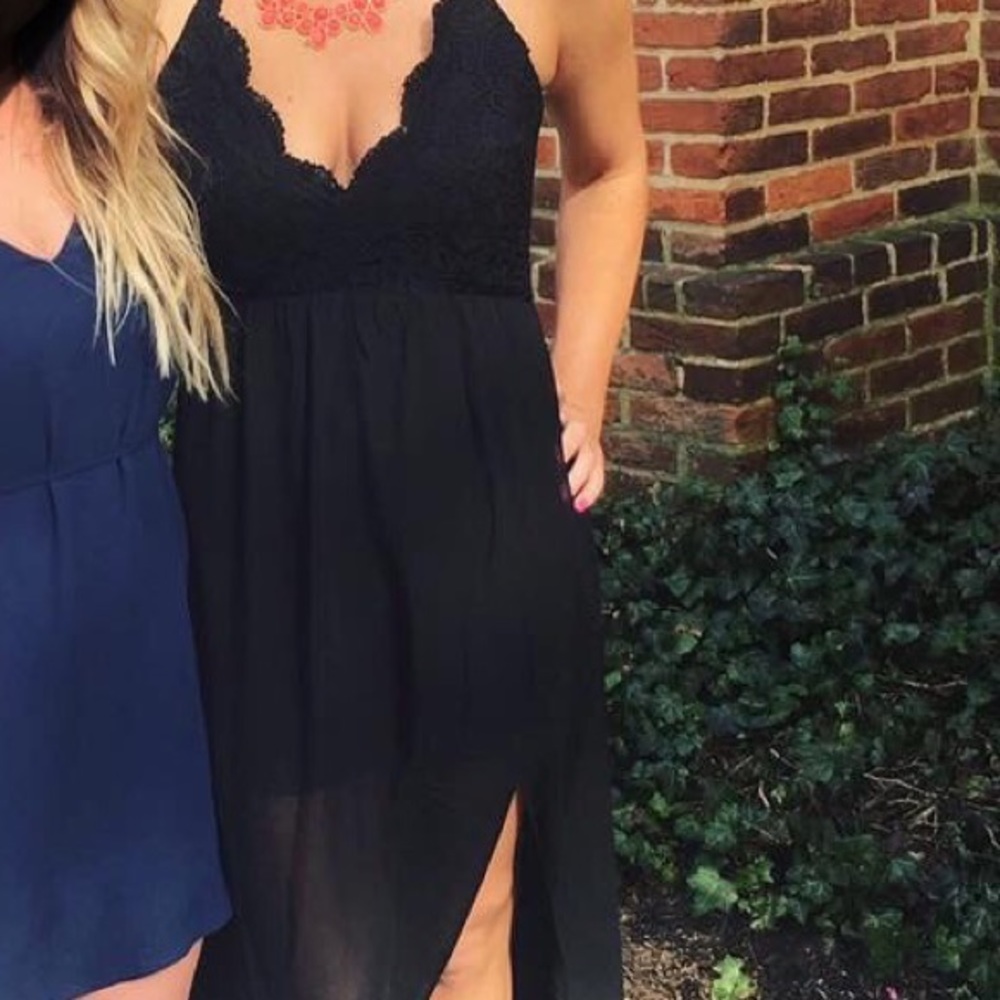Black maxi dress